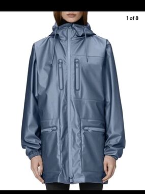 Rains Cargo Long Jacket Bay